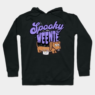 Funny Cute spooky weenie Doxie Dachshund with candy from Halloween trick or treats tee Hoodie